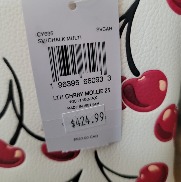 Coach NWT Mollie Tote/Crossbody With NWT Matching Heart Shaped Bag Charm - Picture 10 of 10